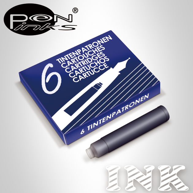 PEN-LINKS 歐規鋼筆專用  卡式墨水管(6支/組) 2