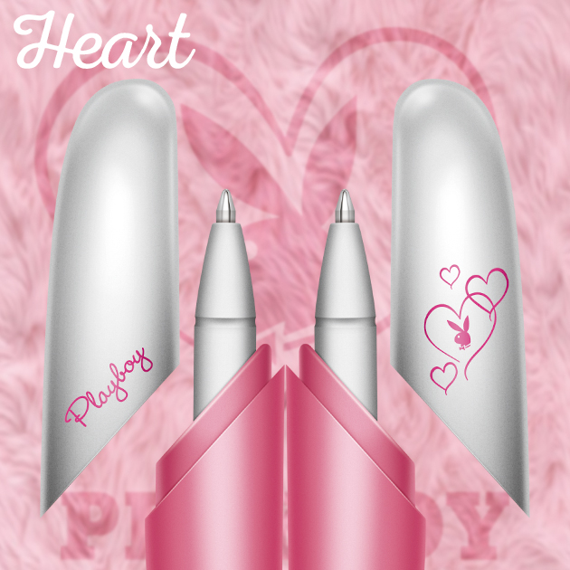 【限量絕版品】美國PLAYBOY Love Heart 筆翼雙飛原子筆對筆 4